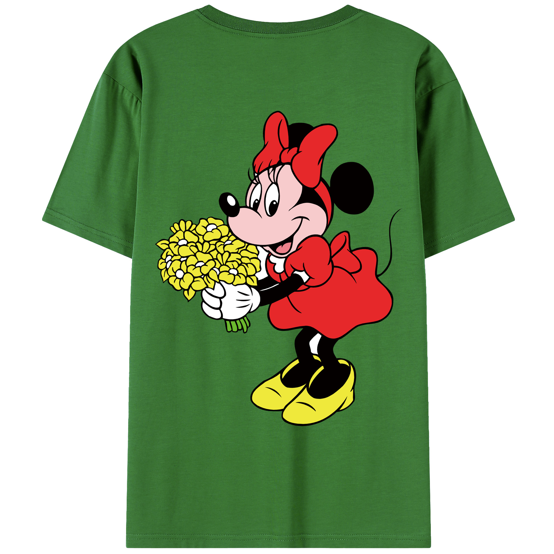 （画像用） ミッキーマウス Mickey Mouse レディース半袖Tシャツ(バックプリント)